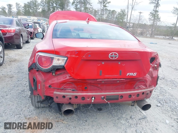 2015 Scion FR-S with VIN JF1ZNAA10F8702616, listed as a IAAI auction lot 41719852 with 95,855 mi miles. Bid and sale history available at carsss.com. Image 6.
