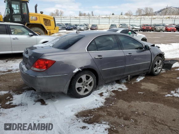 2005 Acura RL with VIN JH4KB16545C011695, listed as a Copart auction lot 44326915 with 0 mi miles and Salvage Title. Bid and sale history available at carsss.com. Image 3.