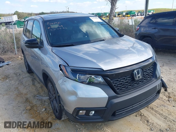 2021 Honda Passport EX-L with VIN 5FNYF7H50MB011436, listed as a IAAI auction lot 41530880 with 46,424 mi miles. Bid and sale history available at carsss.com. Image 1.