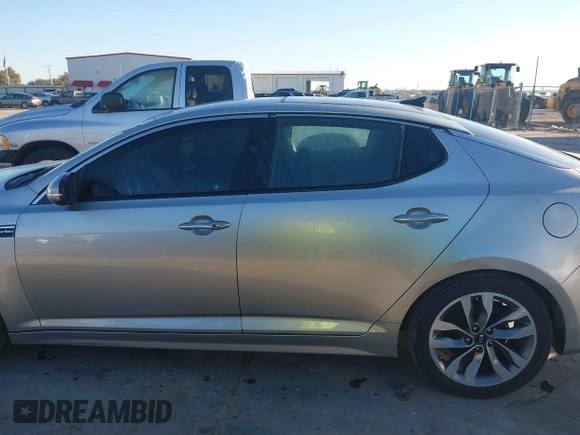 2015 Kia Optima SX Turbo with VIN 5XXGR4A65FG407334, listed as a IAAI auction lot 40743106 with 164,260 mi miles. Bid and sale history available at carsss.com. Image 14.
