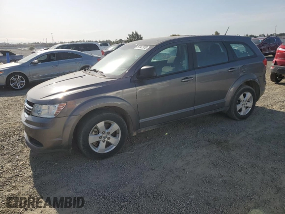 2013 Dodge Journey American Value with VIN 3C4PDCAB8DT590509, listed as a Copart auction lot 57347375 with 203,642 mi miles and Clean title. Bid and sale history available at DreamBid. Image 1.
