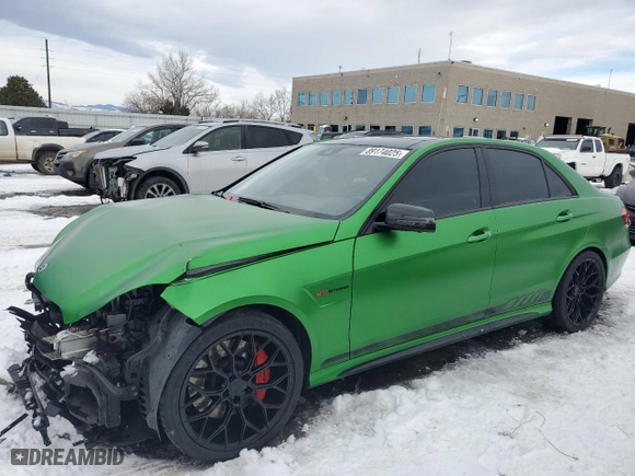 2015 Mercedes-Benz E-Class E 63 AMG S-Model with VIN WDDHF7GB4FB111672, listed as a Copart auction lot 89174025 with 88,641 mi miles and Salvage Title. Bid and sale history available at carsss.com. Image 1.