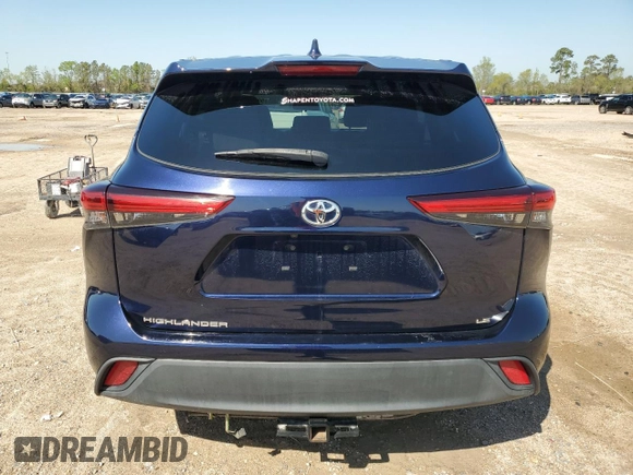 2020 Toyota Highlander LE with VIN 5TDZZRAH7LS505153, listed as a Copart auction lot 50368145 with 68,516 mi miles and Salvage title. Bid and sale history available at DreamBid. Image 6.