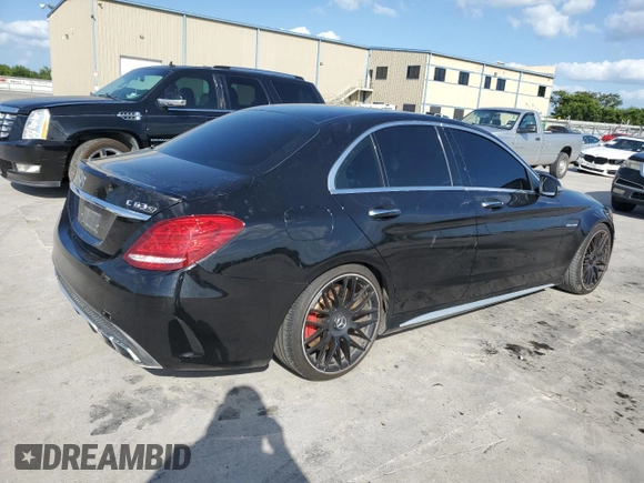 2017 Mercedes-Benz C 63 S AMG with VIN 55SWF8HB1HU183241, listed as a Copart auction lot 65524854 with 80,709 mi miles and Salvage title. Bid and sale history available at DreamBid. Image 3.