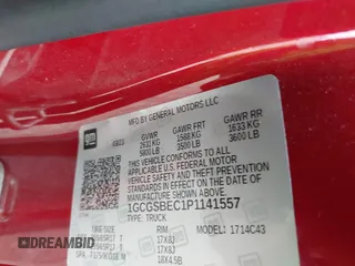 2023 Chevrolet Colorado 2WD Work Truck с VIN 1GCGSBEC1P1141557, выставлен на аукционе IAAI как лот 41505314 с пробегом Не указан миль и . История ставок и продаж доступна на DreamBid. Изображение 9.