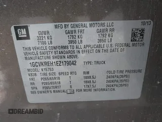 2014 Chevrolet Silverado 1500 LT with VIN 1GCVKREH1EZ179042, listed as a IAAI auction lot 41687742 with 155,389 mi miles and . Bid and sale history available at DreamBid. Image 9.
