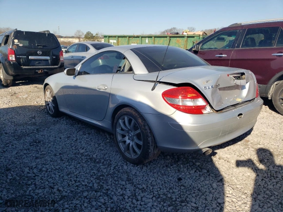 2005 Mercedes-Benz SLK-Class with VIN WDBWK56F35F029234, listed as a Copart auction lot 43336225 with 103,346 mi miles and Salvage Title. Bid and sale history available at carsss.com. Image 2.