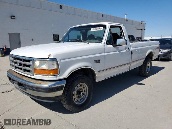 1996 Ford F-150 with VIN 1FTEF14H6TLB73809, listed as a Copart auction lot 72203584 with 227,762 mi miles and Clean Title. Bid and sale history available at carsss.com. Image 1.