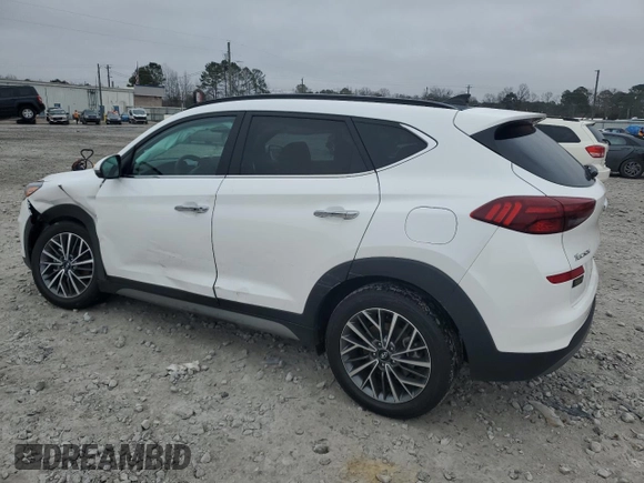 2021 Hyundai Tucson Ultimate with VIN KM8J33AL8MU371486, listed as a Copart auction lot 43250025 with 41,760 mi miles and Salvage title. Bid and sale history available at DreamBid. Image 2.