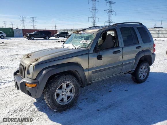 2003 Jeep Liberty Sport with VIN 1J4GL48K83W723996, listed as a Copart auction lot 45468935 with 177,041 mi miles and Salvage Title. Bid and sale history available at carsss.com. Image 1.