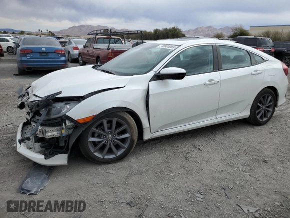 2019 Honda Civic Sedan EX with VIN 19XFC1F34KE217148, listed as a Copart auction lot 48805065 with 41,205 mi miles and Salvage Title. Bid and sale history available at carsss.com. Image 1.