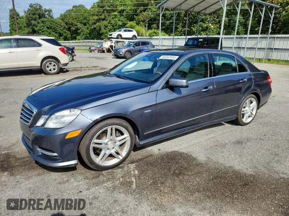 2012 Mercedes-Benz E 350 Luxury with VIN WDDHF5KB1CA520161, listed as a Copart auction lot 60303445 with 185,534 mi miles and Salvage title. Bid and sale history available at DreamBid. Image 1.