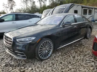2022 Mercedes-Benz S-Class S 500 with VIN W1K6G6DB1NA142983, listed as a Copart auction lot 46433605 with 0 mi miles and Salvage Title. Bid and sale history available at carsss.com. Image 1.