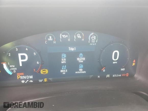 2023 Ford Bronco Raptor with VIN 1FMEE5JR9PLC09582, listed as a Copart auction lot 55841805 with 873 mi miles and Salvage Title. Bid and sale history available at DreamBid. Image 9.