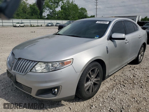 2009 Lincoln MKS with VIN 1LNHM93RX9G604306, listed as a Copart auction lot 57059605 with 177,871 mi miles and Salvage title. Bid and sale history available at DreamBid. Image 1.
