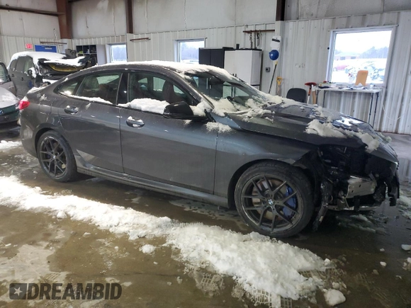 2021 BMW 2 Series M235i xDrive with VIN WBA13AL07M7G77699, listed as a Copart auction lot 89232885 with 52,210 mi miles and Salvage Title. Bid and sale history available at DreamBid. Image 4.