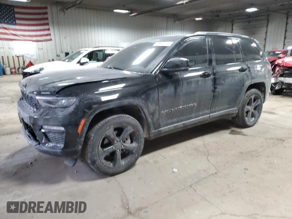 2023 Jeep Grand Cherokee Limited z VIN 1C4RJHBG2PC659185, wystawiony jako Copart lot #88697145 z przebiegiem 21 324 mil mil oraz Szkoda całkowita • Salvage title. Historia ofert i sprzedaży dostępna na DreamBid. Obrazek 1.