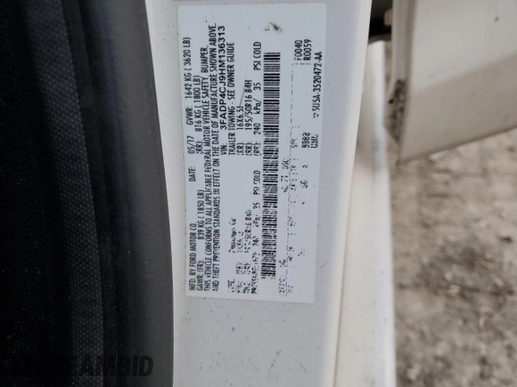 2017 Ford Fiesta Titanium with VIN 3FADP4CJ9HM136313, listed as a Copart auction lot 82610884 with Not Provided miles and Salvage Title. Bid and sale history available at DreamBid. Image 12.