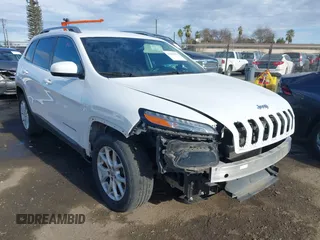 2018 Jeep Cherokee Latitude Plus with VIN 1C4PJLLB0JD584971, listed as a IAAI auction lot 41460976 with 64,100 mi miles. Bid and sale history available at carsss.com. Image 1.