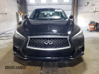 2020 Infiniti Q50 Red Sport 400 with VIN JN1FV7AR5LM660326, listed as a Copart auction lot 50599215 with 77,739 mi miles and Salvage Title. Bid and sale history available at carsss.com. Image 5.