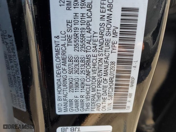 2024 Acura RDX with VIN 5J8TC2H34RL012938, listed as a Copart auction lot 71118014 with 1,172 mi miles and Salvage Title. Bid and sale history available at carsss.com. Image 15.