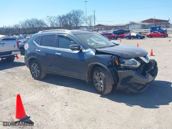 2015 Nissan Rogue SL with VIN 5N1AT2MV2FC924066, listed as a IAAI auction lot 41763552 with 119,894 mi miles. Bid and sale history available at carsss.com. Image 1.
