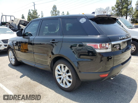 2016 Land Rover Range Rover Sport HSE with VIN SALWR2KF4GA632719, listed as a Copart auction lot 58937925 with 122,427 mi miles and Clean title. Bid and sale history available at DreamBid. Image 2.
