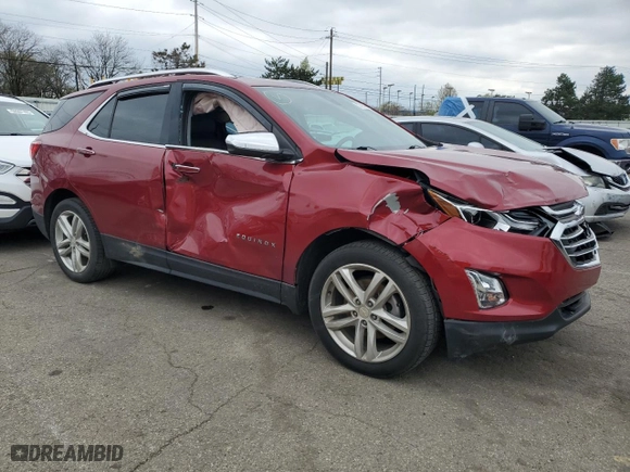 2020 Chevrolet Equinox Premier with VIN 3GNAXYEX4LS639801, listed as a Copart auction lot 52795255 with 53,928 mi miles and Salvage Title. Bid and sale history available at carsss.com. Image 4.