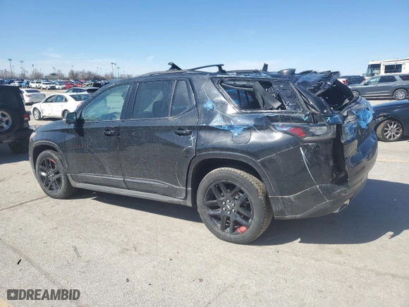 2021 Chevrolet Traverse Premier with VIN 1GNEVKKW6MJ246353, listed as a Copart auction lot 48122825 with 13,580 mi miles and Salvage Title. Bid and sale history available at carsss.com. Image 2.