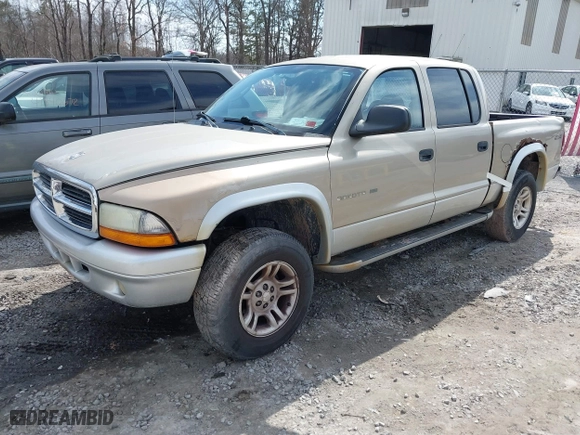 2002 Dodge Dakota SLT with VIN 1B7HG48N82S616607, listed as a IAAI auction lot 41837480 with 328,430 mi miles. Bid and sale history available at carsss.com. Image 2.
