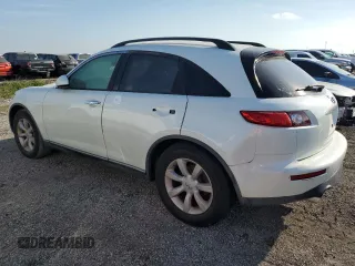 2005 Infiniti FX with VIN JNRAS08U85X107334, listed as a Copart auction lot 76199924 with Not Provided miles and Salvage Title. Bid and sale history available at DreamBid. Image 2.