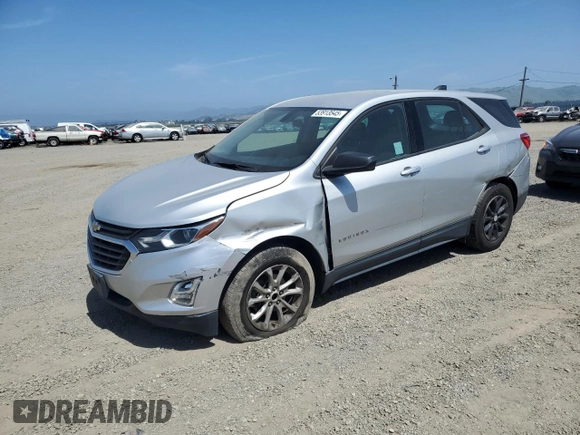 2019 Chevrolet Equinox LS z VIN 2GNAXHEVXK6201103, wystawiony jako Copart lot #53913545 z przebiegiem 78 016 mil mil oraz Szkoda całkowita • Salvage title. Historia ofert i sprzedaży dostępna na DreamBid. Obrazek 1.