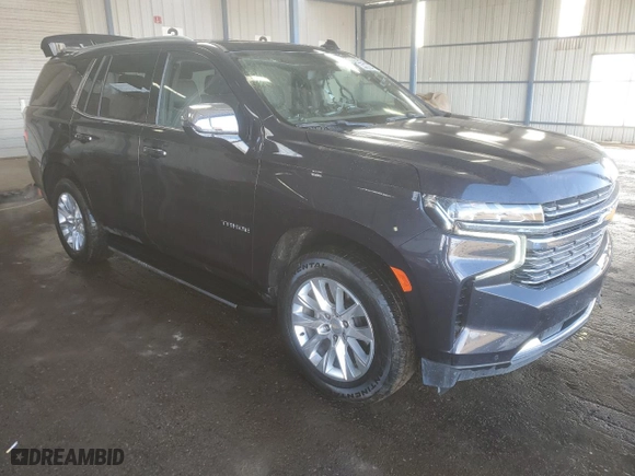 2023 Chevrolet Tahoe Premier with VIN 1GNSKSKD4PR458118, listed as a Copart auction lot 47948625 with 21,688 mi miles and Clean Title. Bid and sale history available at carsss.com. Image 4.