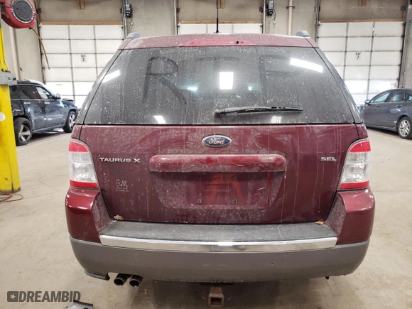 2008 Ford Taurus X SEL with VIN 1FMDK02W68GA42622, listed as a Copart auction lot 42715165 with 179,009 mi miles and Salvage Title. Bid and sale history available at carsss.com. Image 6.