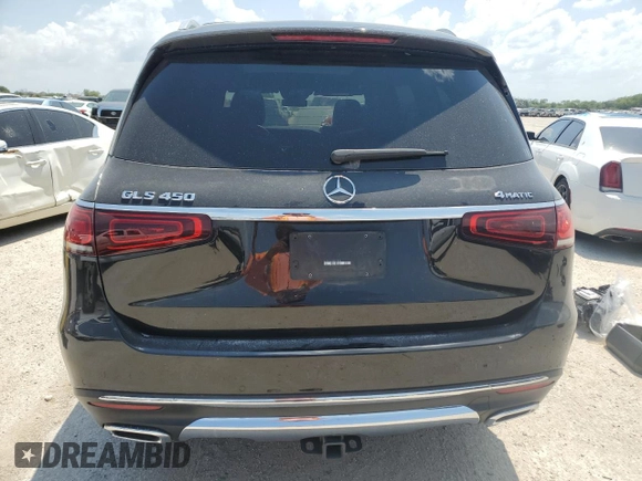 2021 Mercedes-Benz GLS 450 with VIN 4JGFF5KE8MA429333, listed as a Copart auction lot 66123684 with 39,818 mi miles and Salvage Title. Bid and sale history available at DreamBid. Image 6.