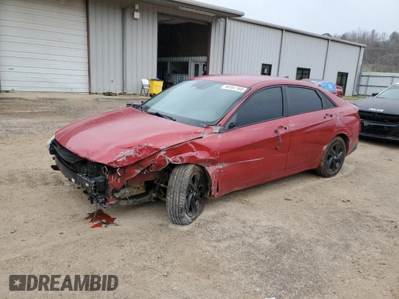 2021 Hyundai Elantra SEL with VIN KMHLM4AG2MU066130, listed as a Copart auction lot 49107105 with 75,438 mi miles and Salvage Title. Bid and sale history available at carsss.com. Image 1.