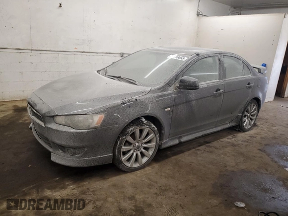 2011 Mitsubishi Lancer GTS with VIN JA32U8FW7BU010543, listed as a Copart auction lot 43706055 with 119,855 mi miles and Salvage Title. Bid and sale history available at carsss.com. Image 1.