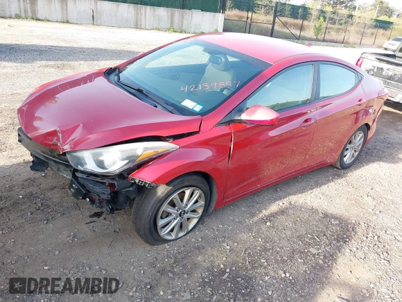 2014 Hyundai Elantra SE z VIN KMHDH4AE7EU058050, wystawiony jako IAAI lot #42139887 z przebiegiem 118 802 mil mil oraz . Historia ofert i sprzedaży dostępna na DreamBid. Obrazek 2.
