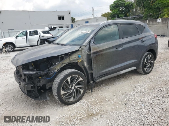 2021 Hyundai Tucson Ultimate with VIN KM8J33AL6MU318821, listed as a Copart auction lot 49673825 with 36,110 mi miles and Salvage title. Bid and sale history available at DreamBid. Image 1.