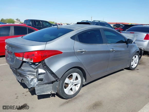 2012 Hyundai Elantra GLS with VIN KMHDH4AE3CU314262, listed as a IAAI auction lot 41973510 with 175,597 mi miles. Bid and sale history available at carsss.com. Image 4.