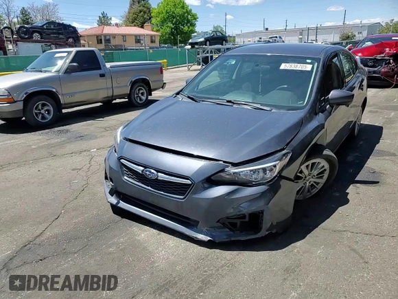 2017 Subaru Impreza Premium with VIN 4S3GKAB66H3622001, listed as a Copart auction lot 57838705 with 105,106 mi miles and Salvage title. Bid and sale history available at DreamBid. Image 13.