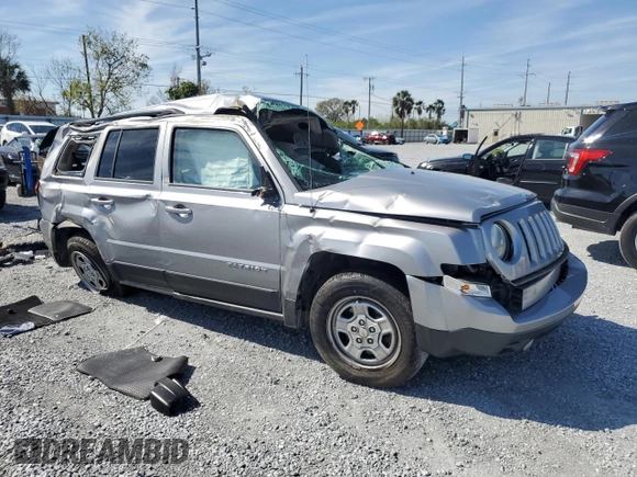2017 Jeep Patriot Sport SE with VIN 1C4NJPBA9HD140974, listed as a Copart auction lot 46354775 with Not Provided miles and Salvage Title. Bid and sale history available at carsss.com. Image 4.