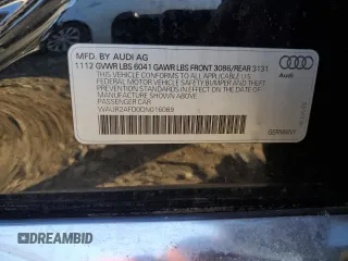 2013 Audi A8 L 4.0L with VIN WAUR2AFD0DN016089, listed as a Copart auction lot 86734844 with 0 mi miles and Salvage Title. Bid and sale history available at carsss.com. Image 14.
