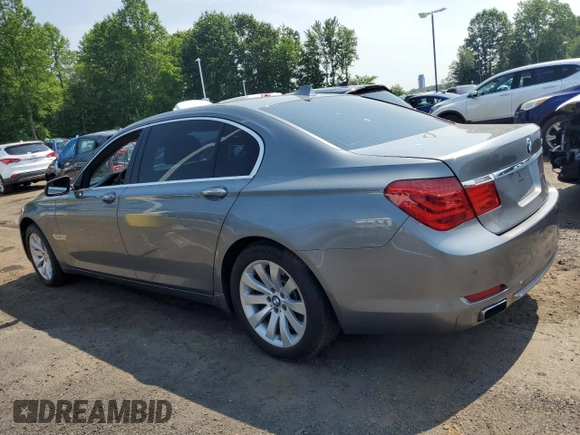 2010 BMW 7 Series 750Li xDrive with VIN WBAKC8C5XAC430699, listed as a Copart auction lot 59539825 with Not provided miles and Salvage title. Bid and sale history available at DreamBid. Image 2.