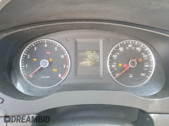 2012 Volkswagen Jetta SE with VIN 3VWDX7AJ5CM350994, listed as a Copart auction lot 48696755 with 116,674 mi miles and Salvage title. Bid and sale history available at DreamBid. Image 9.