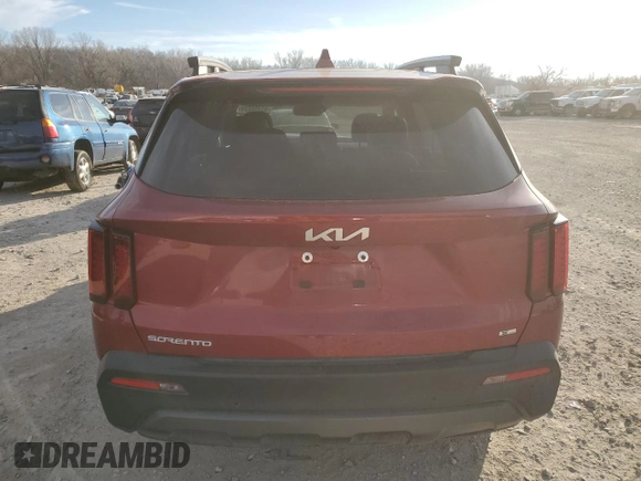 2023 Kia Sorento X-Line S with VIN 5XYRLDLC3PG181899, listed as a Copart auction lot 85795224 with 24,759 mi miles and Salvage Title. Bid and sale history available at DreamBid. Image 6.