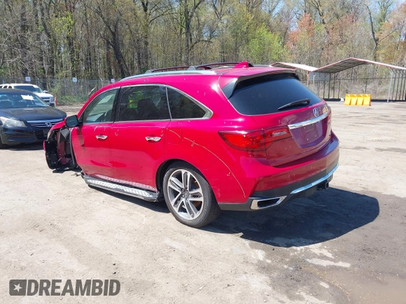 2018 Acura MDX w/Advance/Entertainment Pkg with VIN 5J8YD4H90JL006920, listed as a IAAI auction lot 41957396 with 58,832 mi miles. Bid and sale history available at carsss.com. Image 3.
