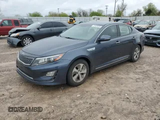 2015 Kia Optima Hybrid with VIN KNAGM4AD3F5085825, listed as a Copart auction lot 51623035 with 69,100 mi miles and Clean Title. Bid and sale history available at carsss.com. Image 1.