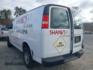 2008 Chevrolet Express Cargo Van with VIN 1GCGG25C381100754, listed as a IAAI auction lot 41739374 with 149,448 mi miles. Bid and sale history available at carsss.com. Image 3.