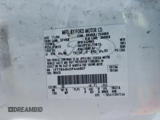 2005 Ford Ranger XLT with VIN 1FTYR44E45PA46807, listed as a Copart auction lot 79306634 with 125,792 mi miles and Salvage Title. Bid and sale history available at DreamBid. Image 12.